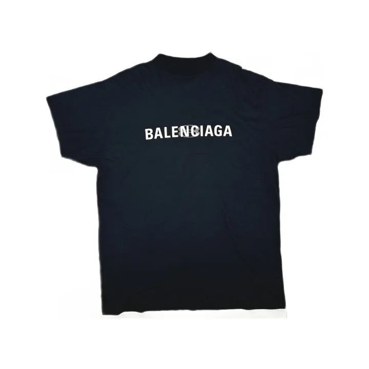 Balenciaga Balenciaga Logo Print Black Casual T-shirt 0079 Size US M / EU 48-50 / 2 - 2 Thumbnail