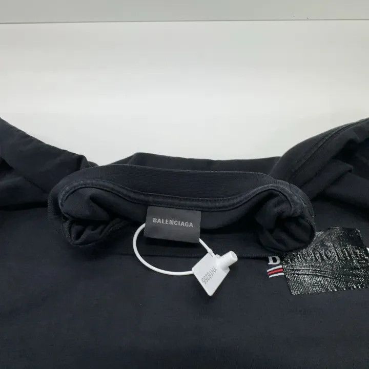 Balenciaga Balenciaga Black Logo Print Short Sleeve T-Shirt 0079 Size US S / EU 44-46 / 1 - 8 Thumbnail