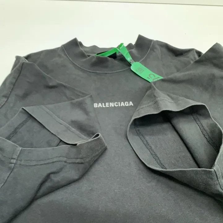 Balenciaga Balenciaga Black Logo Print Short Sleeve T-Shirt 0079 Size US S / EU 44-46 / 1 - 9 Thumbnail