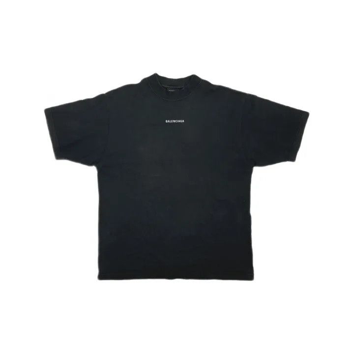 Balenciaga Balenciaga Black Logo Print Short Sleeve T-Shirt 0079 Size US S / EU 44-46 / 1 - 2 Thumbnail