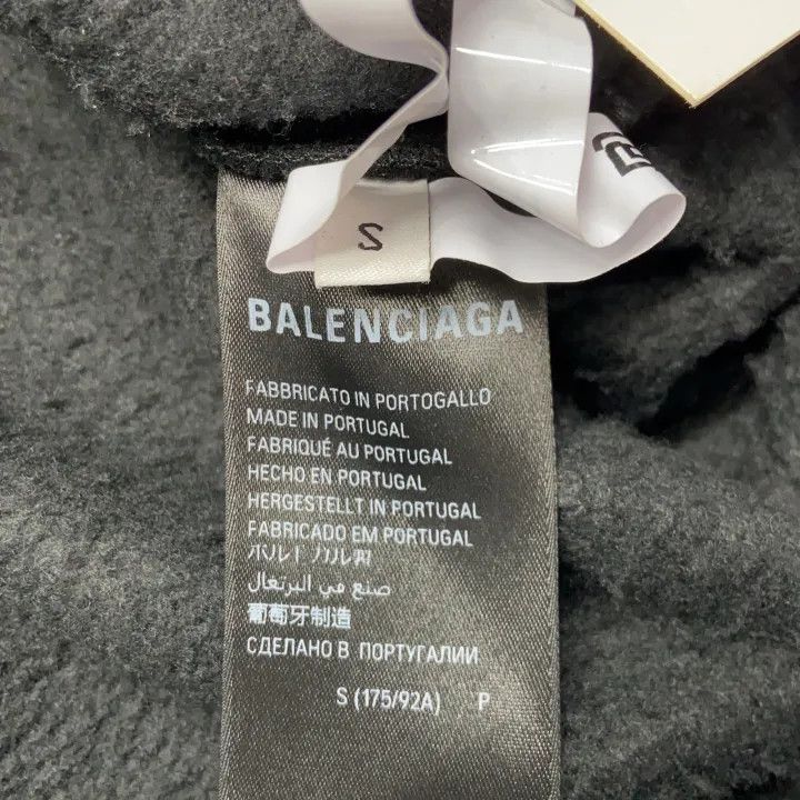 Balenciaga Balenciaga Black Embroidered Logo Sweatshirt 0079 Size US S / EU 44-46 / 1 - 6 Thumbnail
