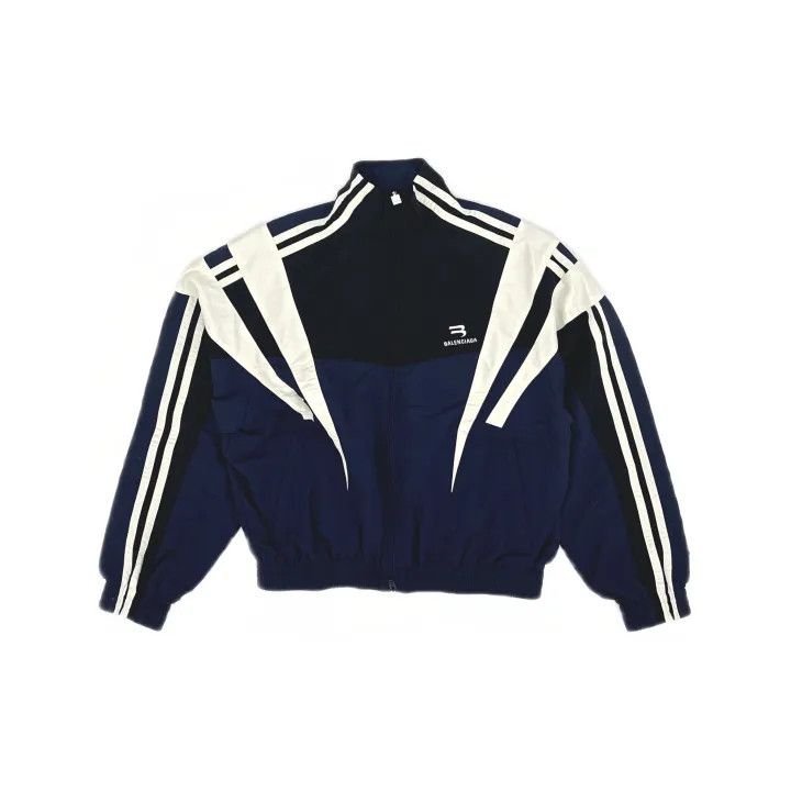 Balenciaga Balenciaga Striped Color Block Sports Jacket 0079 Size US S / EU 44-46 / 1 - 2 Thumbnail