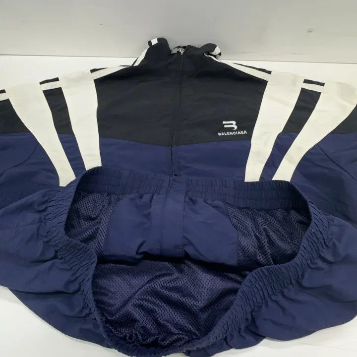 Balenciaga Balenciaga Striped Color Block Sports Jacket 0079 Size US S / EU 44-46 / 1 - 7 Thumbnail