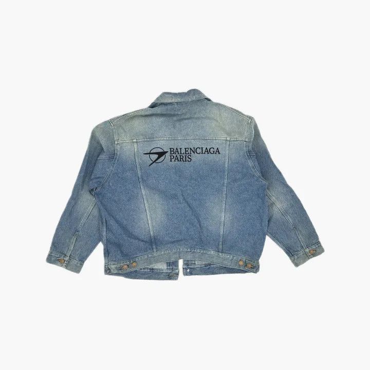 Balenciaga Balenciaga Classic Logo Embroidered Denim Jacket 0079 Size US XS / EU 42 / 0 - 3 Thumbnail