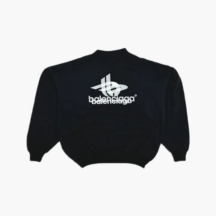Balenciaga Balenciaga Black Logo Print Pullover Sweatshirt 0079 Size US M / EU 48-50 / 2 - 3 Thumbnail