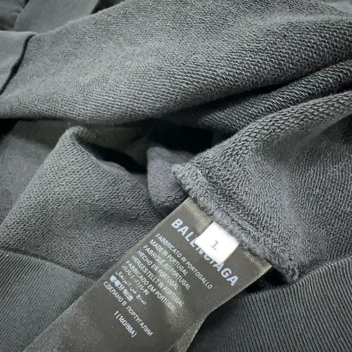 Balenciaga Balenciaga Black Logo Print Pullover Sweatshirt 0079 Size US M / EU 48-50 / 2 - 4 Thumbnail