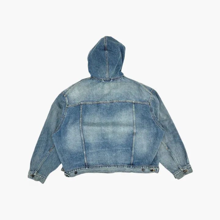 Balenciaga Balenciaga Denim Long Sleeve Hoodie Jacket 0079 Size US M / EU 48-50 / 2 - 3 Thumbnail