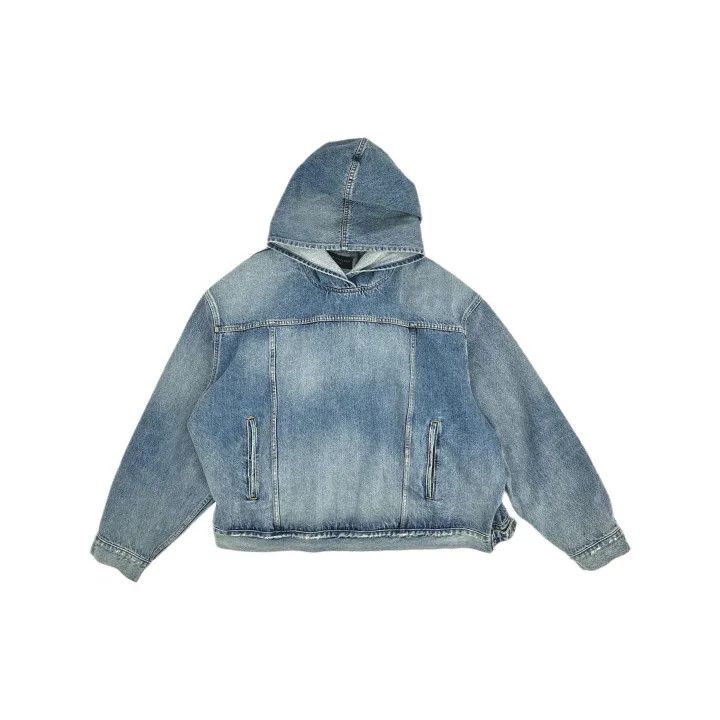 Balenciaga Balenciaga Denim Long Sleeve Hoodie Jacket 0079 Size US M / EU 48-50 / 2 - 2 Thumbnail