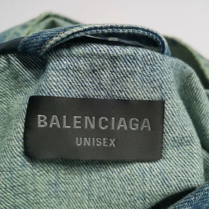 Balenciaga Balenciaga Denim Long Sleeve Hoodie Jacket 0079 Size US M / EU 48-50 / 2 - 4 Thumbnail