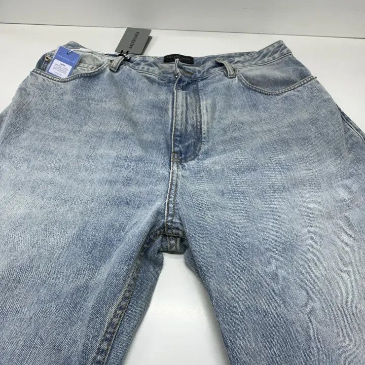 Balenciaga Balenciaga Men's Blue Zipper Pocket Denim Pants 0079 Size US 31 - 9 Thumbnail