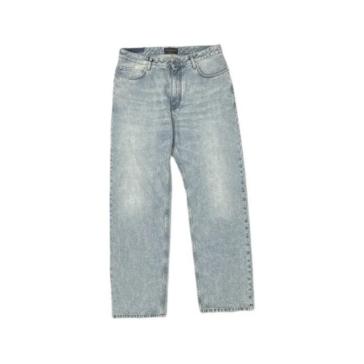 Balenciaga Balenciaga Men's Blue Zipper Pocket Denim Pants 0079 Size US 31 - 2 Thumbnail