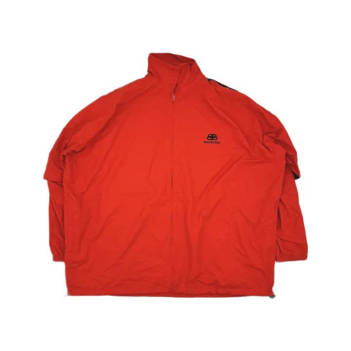 Balenciaga Balenciaga Red Logo Zip Jacket for Men 0079 Size US L / EU 52-54 / 3 - 2 Thumbnail