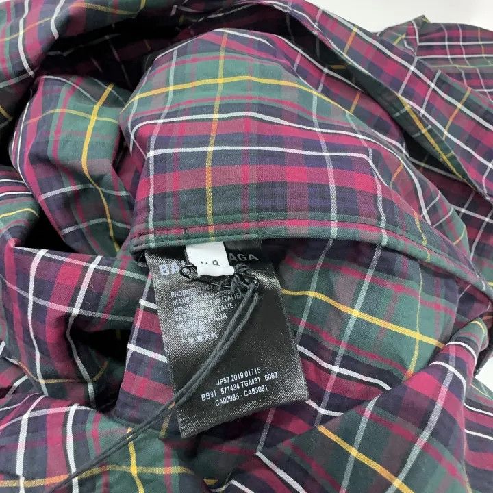 Balenciaga Balenciaga Plaid Zip-Up Jacket for Men 0079 Size US L / EU 52-54 / 3 - 5 Thumbnail