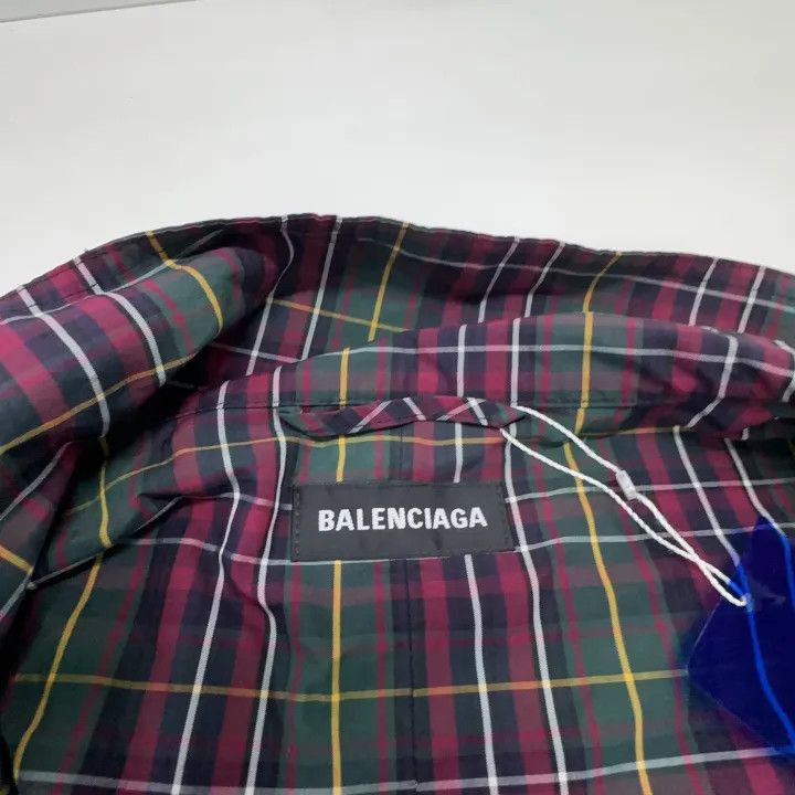 Balenciaga Balenciaga Plaid Zip-Up Jacket for Men 0079 Size US L / EU 52-54 / 3 - 4 Thumbnail