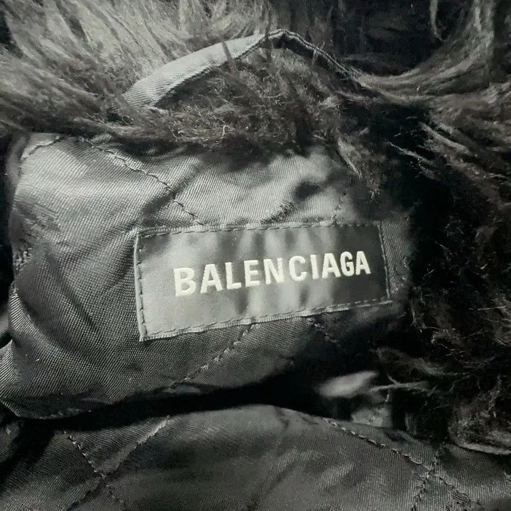 Balenciaga Balenciaga Black Plush Stand Collar Jacket 0079 Size US L / EU 52-54 / 3 - 4 Thumbnail