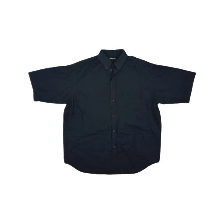 Balenciaga Balenciaga Black Loose Short Sleeve Shirt 0079 Size US M / EU 48-50 / 2 - 2 Thumbnail