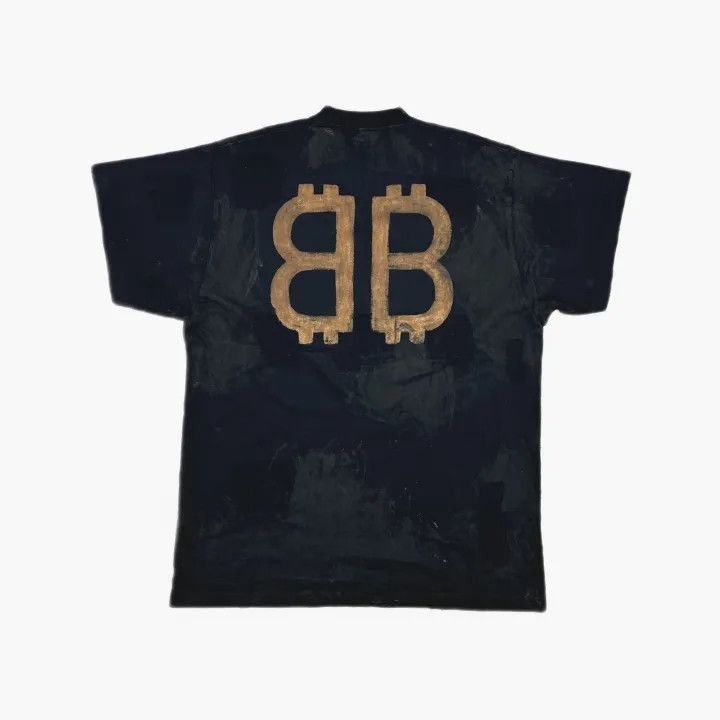 Balenciaga Balenciaga Black Letter Print Short Sleeve T-Shirt 0079 Size US M / EU 48-50 / 2 - 3 Thumbnail