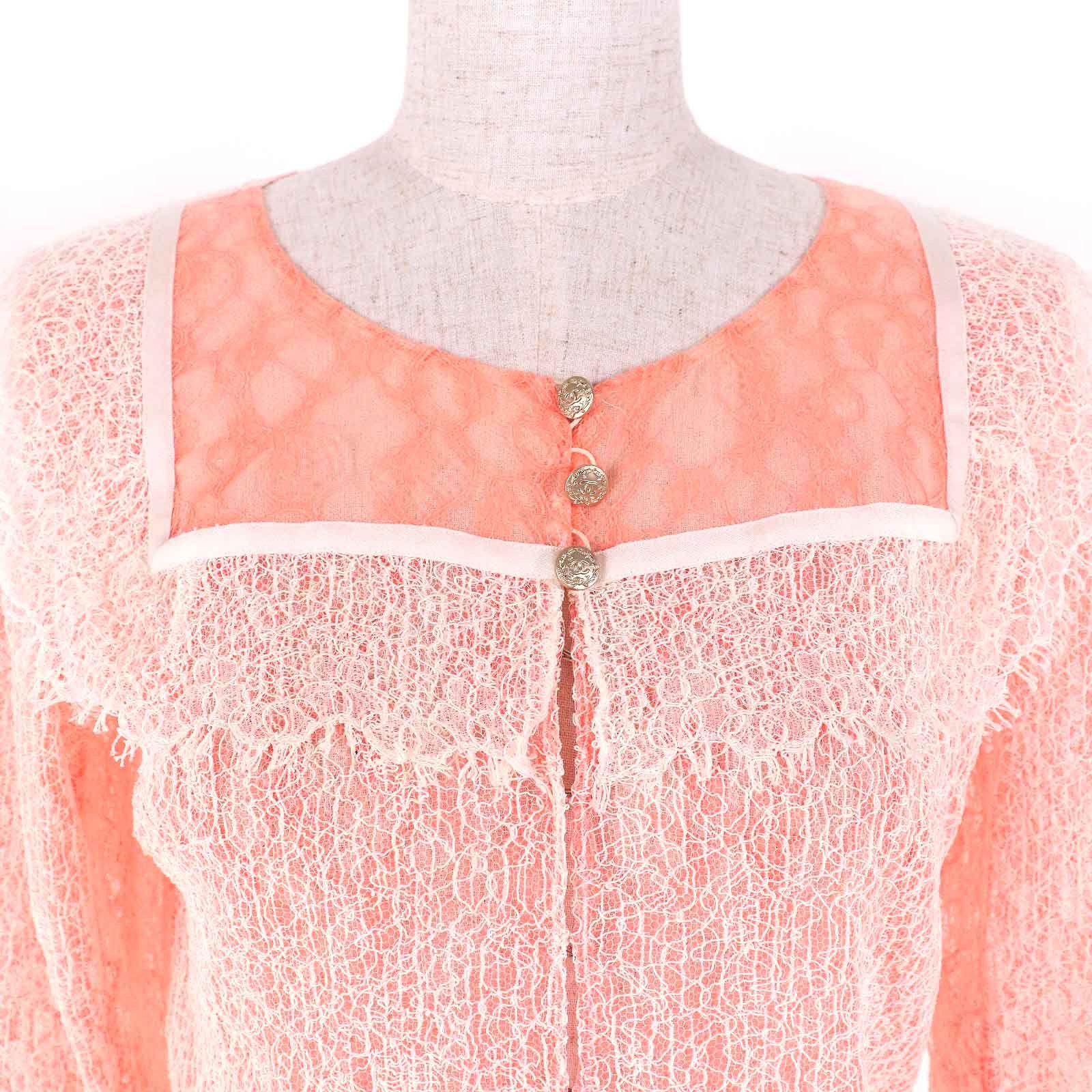 Chanel Chanel Chanel COCO Mark Cardigan Cotton Cardigan Cotton Tops P38256 Size ONE SIZE - 4 Thumbnail