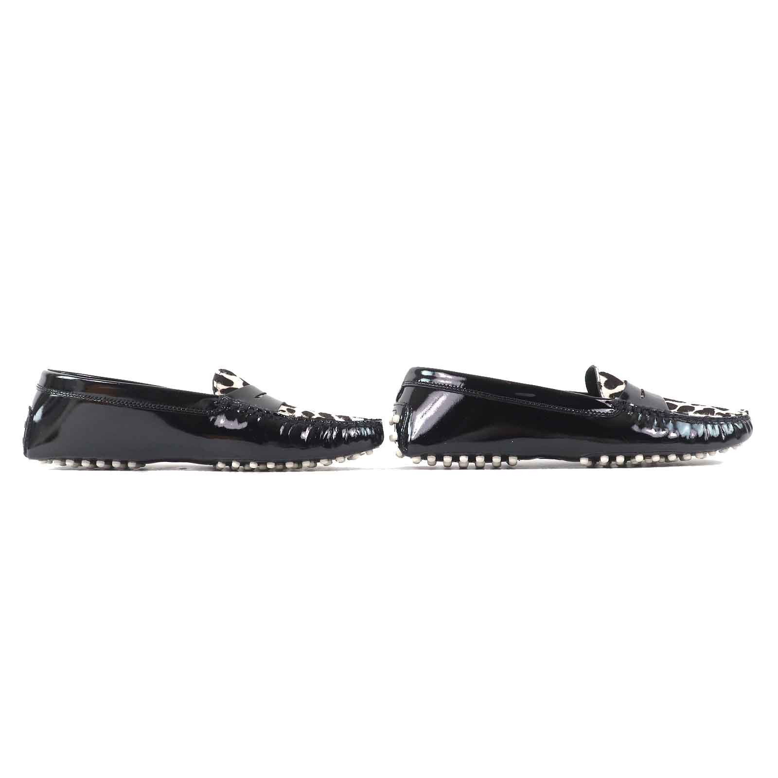 Tod's Tod's Tod’s Gommini Leopard Pattern Patent Leather Loafers Leather Shoes Size ONE SIZE - 4 Thumbnail