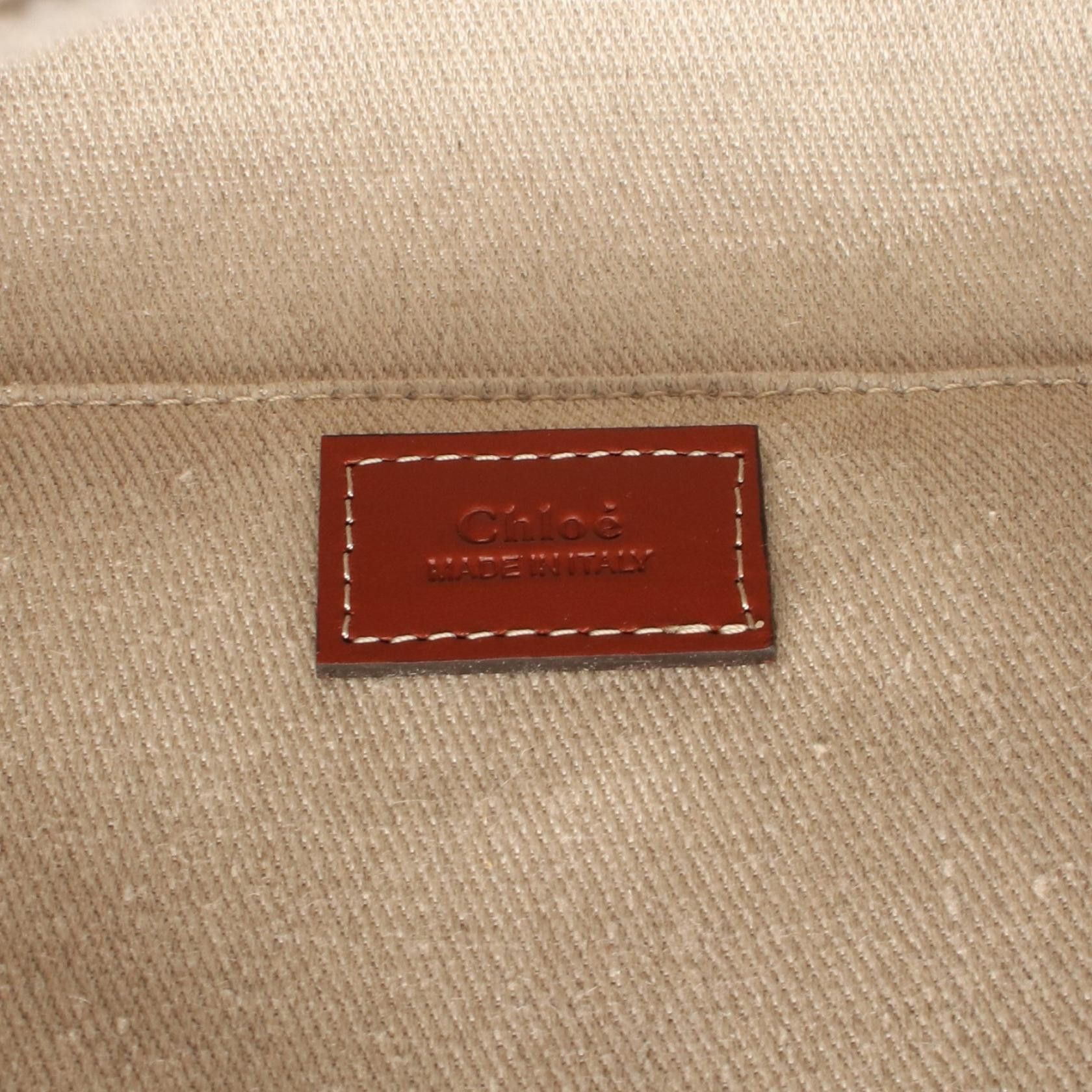 Chloe Chloe Chloe WOODY Fabric Leather Handbag Leather Handbag CHC22A397 Size ONE SIZE - 4 Thumbnail