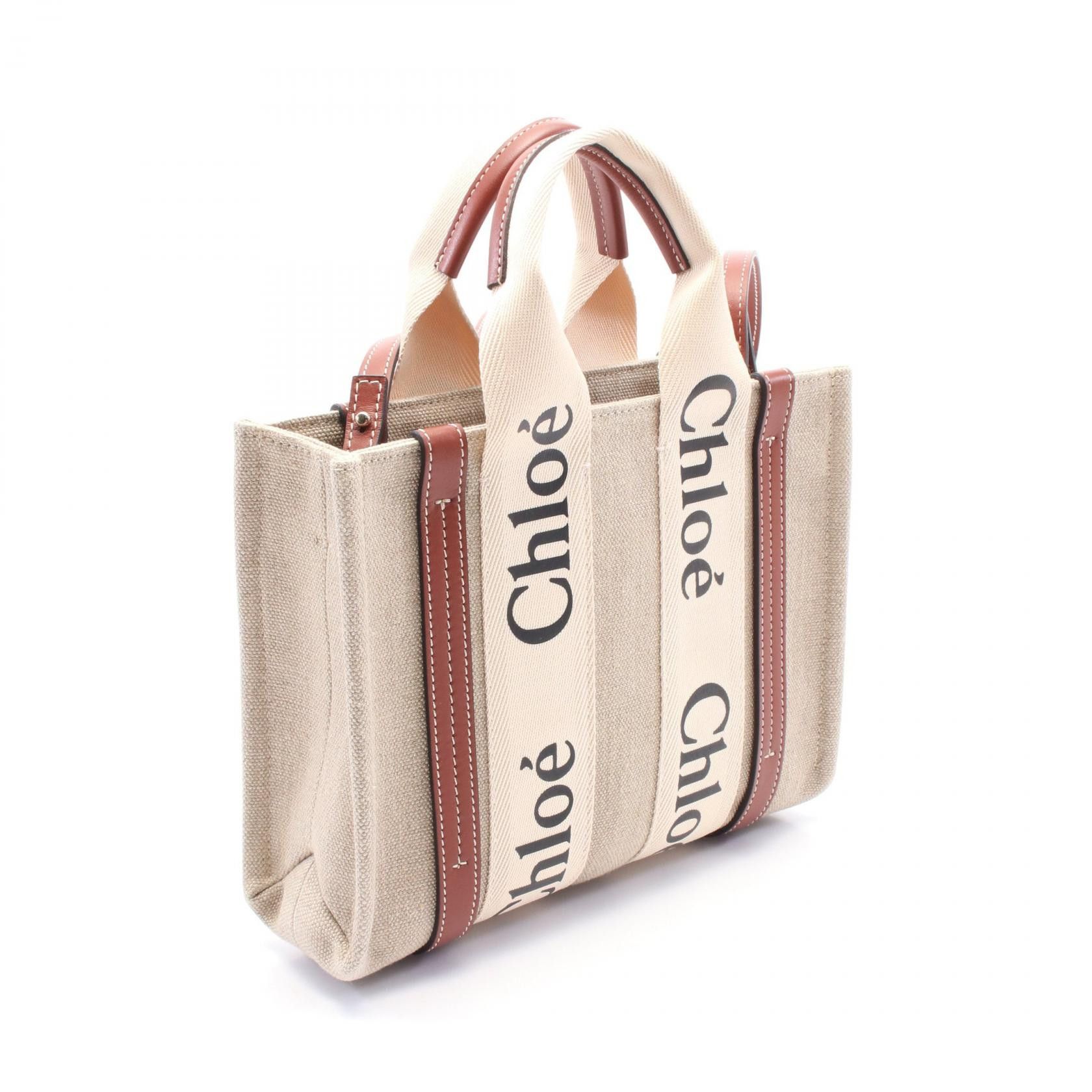 Chloe Chloe Chloe WOODY Fabric Leather Handbag Leather Handbag CHC22A397 Size ONE SIZE - 2 Thumbnail