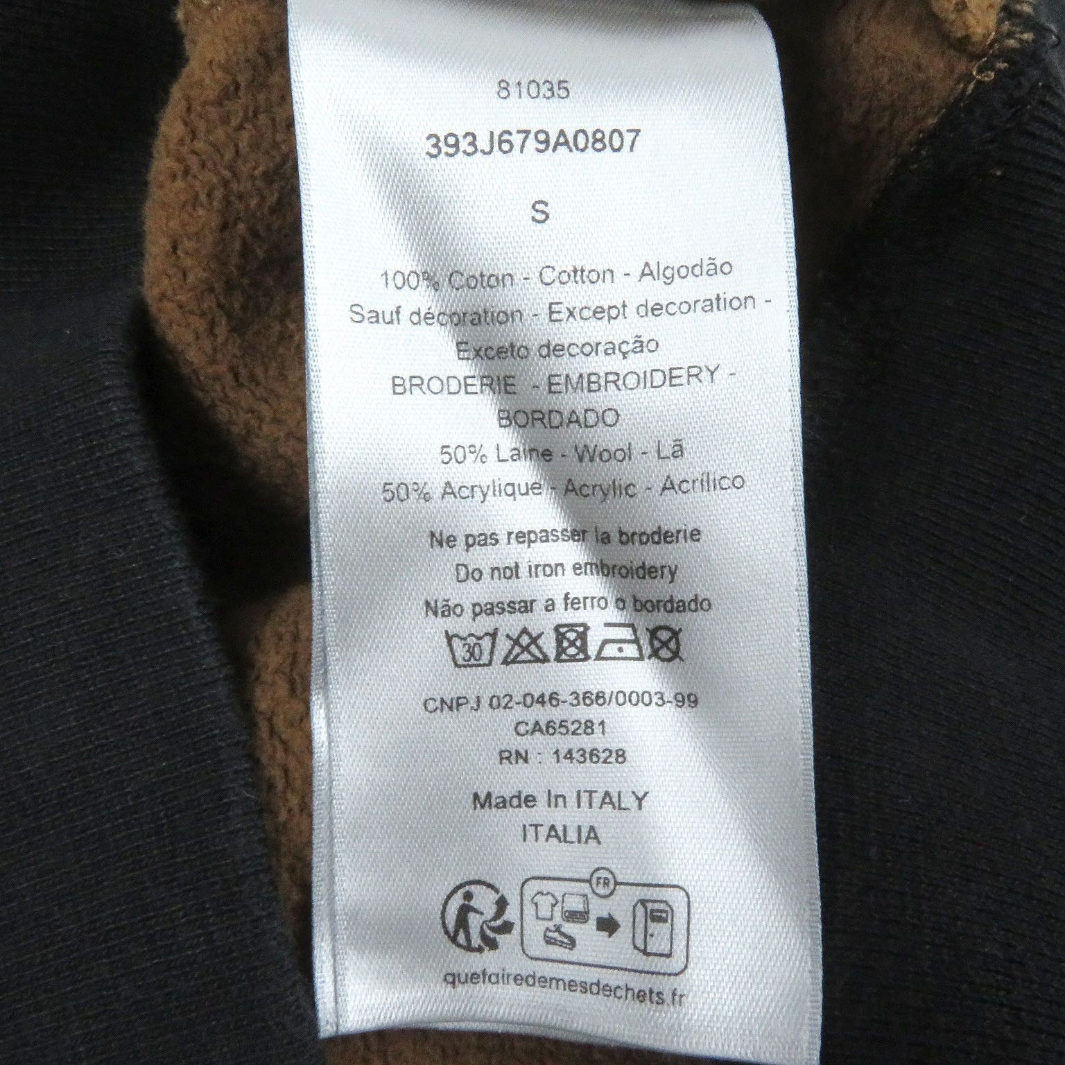 Dior Dior Dior×Denim Tears Sweatshirt Cotton Sweatshirt Cotton Sweatshirts & Hoodies 393J679A0807 DUTY FREE for USA Size ONE SIZE - 6 Thumbnail