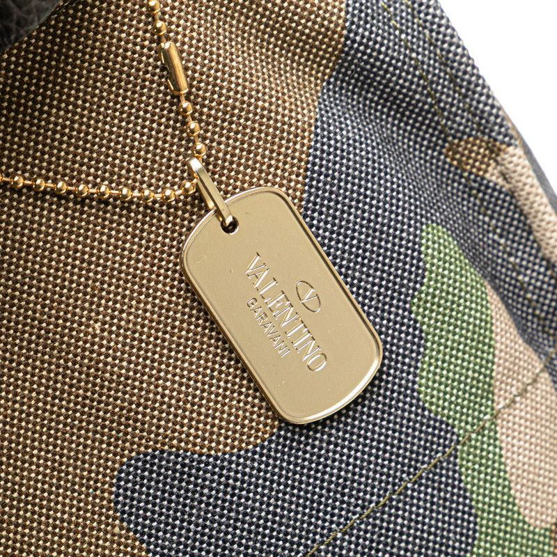 Valentino Valentino Valentino Camouflage Canvas Leather Backpack Canvas Backpack Size ONE SIZE - 11 Thumbnail