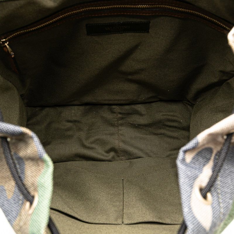 Valentino Valentino Valentino Camouflage Canvas Leather Backpack Canvas Backpack Size ONE SIZE - 7 Thumbnail