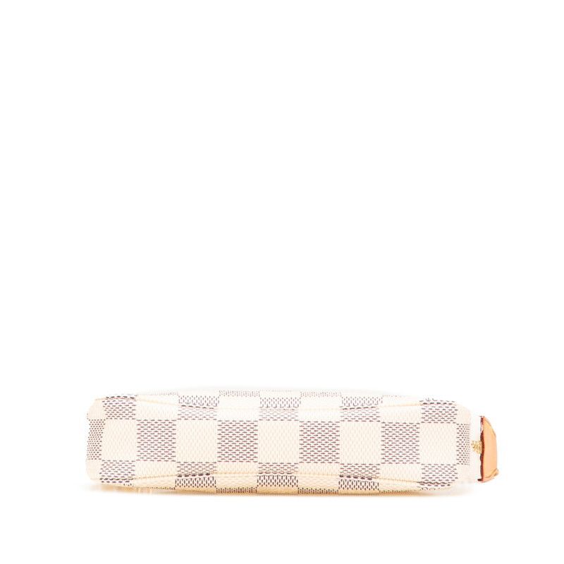 Louis Vuitton Louis Vuitton Louis Vuitton Mini Pochette Accessoires Damier Azur Accessory Pouch Canvas Handbag N58010 Size ONE SIZE - 3 Thumbnail