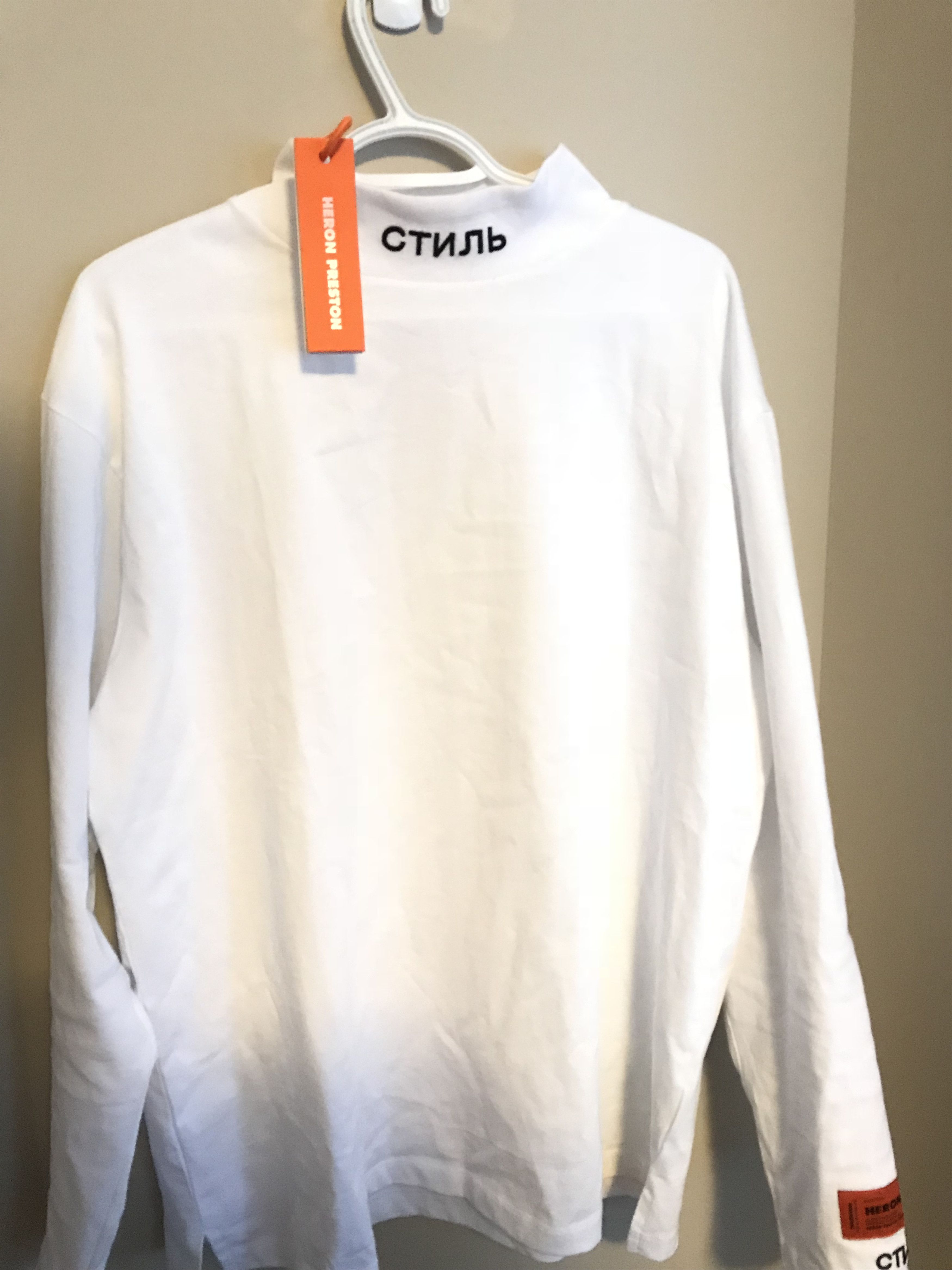 Heron Preston White Heron Preston Turtleneck CTNMB Long Sleeve 