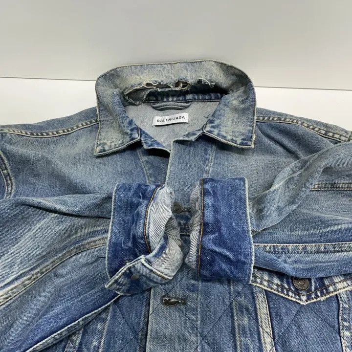 Balenciaga Balenciaga Casual Patchwork Jacket 0079 Size US S / EU 44-46 / 1 - 8 Thumbnail