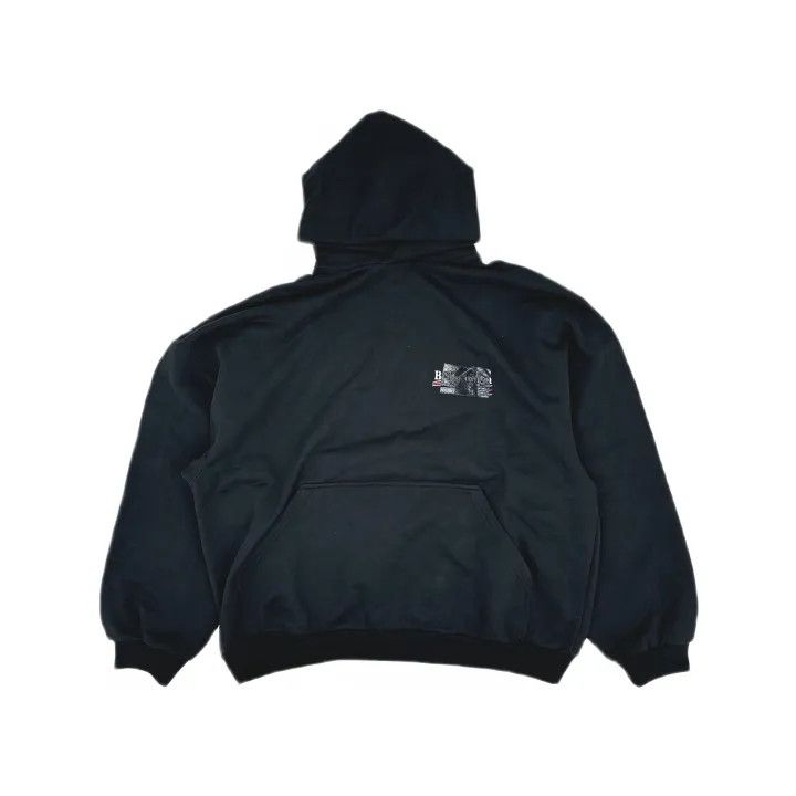 Balenciaga Balenciaga Tape Logo Black Hoodie 0079 Size US M / EU 48-50 / 2 - 2 Thumbnail