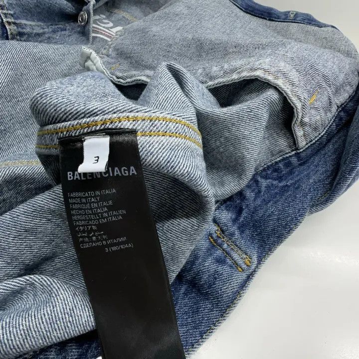 Balenciaga Balenciaga SS23 Wash Effect Denim Jacket 0079 Size US L / EU 52-54 / 3 - 4 Thumbnail