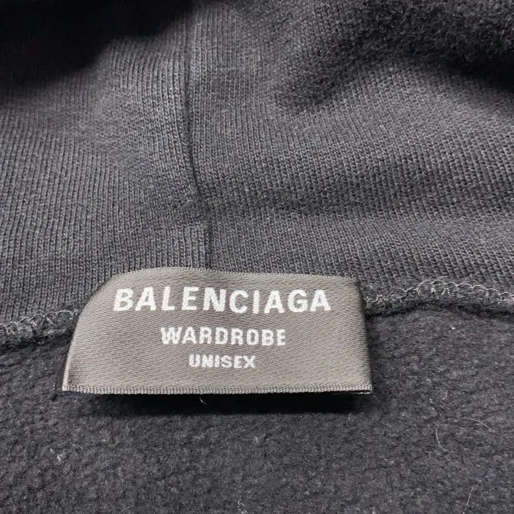 Balenciaga Balenciaga Logo Pullover Hooded Sweatshirt Black 0079 Size US S / EU 44-46 / 1 - 4 Thumbnail