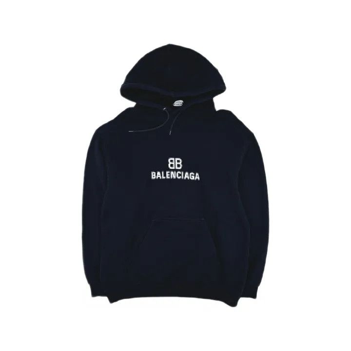 Balenciaga Balenciaga Logo Pullover Hooded Sweatshirt Black 0079 Size US S / EU 44-46 / 1 - 2 Thumbnail