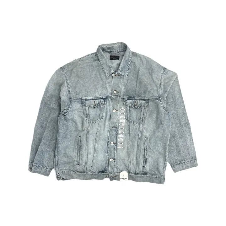 Balenciaga Balenciaga SS24 Wash Blue Denim Jacket 0079 Size US L / EU 52-54 / 3 - 2 Thumbnail