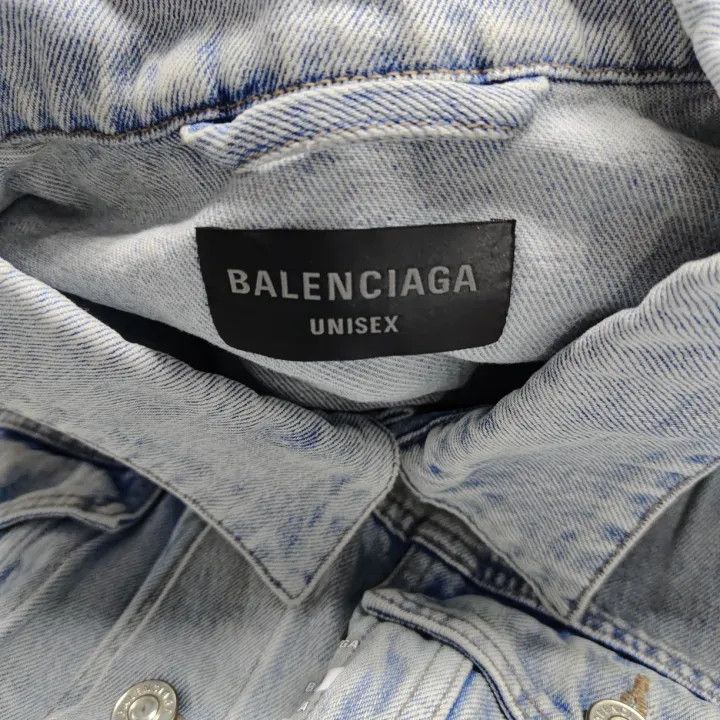 Balenciaga Balenciaga SS24 Wash Blue Denim Jacket 0079 Size US L / EU 52-54 / 3 - 4 Thumbnail