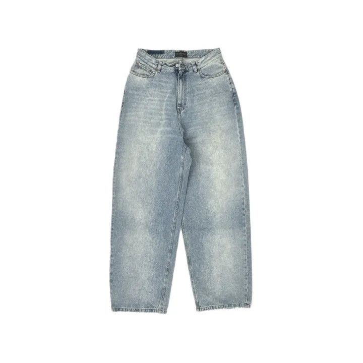 Balenciaga Balenciaga Vintage High-Waisted Wide-Leg Jeans 0079 Size US 27 - 2 Thumbnail