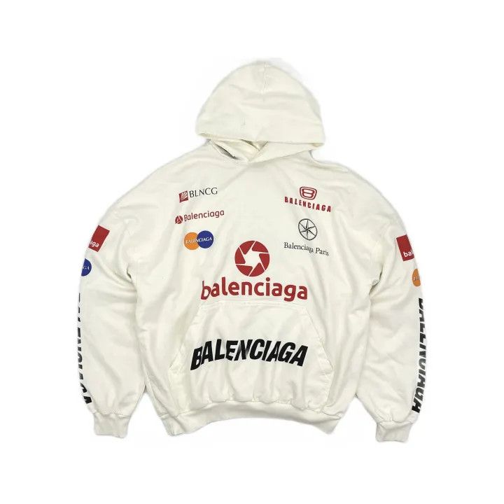 Balenciaga Balenciaga FW23 Logo Printed Hoodie 0079 Size US M / EU 48-50 / 2 - 2 Thumbnail