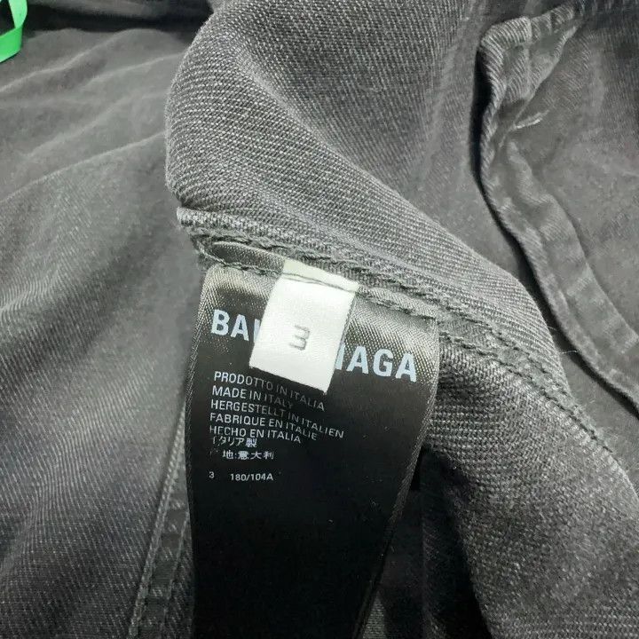 Balenciaga Balenciaga Allover Logo Long Sleeve Denim Jacket 0079 Size US L / EU 52-54 / 3 - 4 Thumbnail