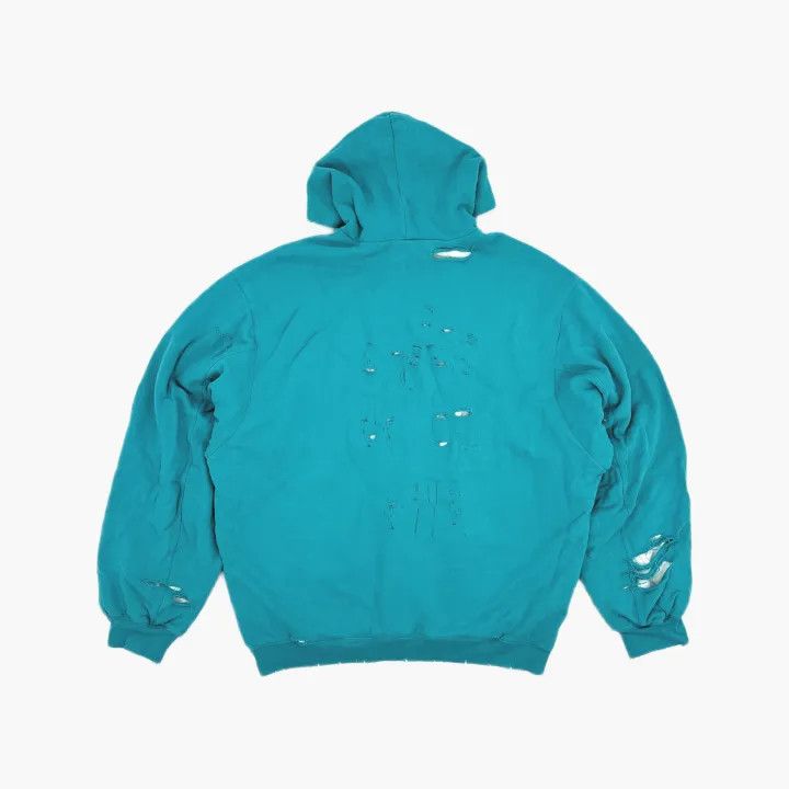 Balenciaga Balenciaga Distressed Logo Hooded Sweatshirt for Men 0079 Size US M / EU 48-50 / 2 - 3 Thumbnail