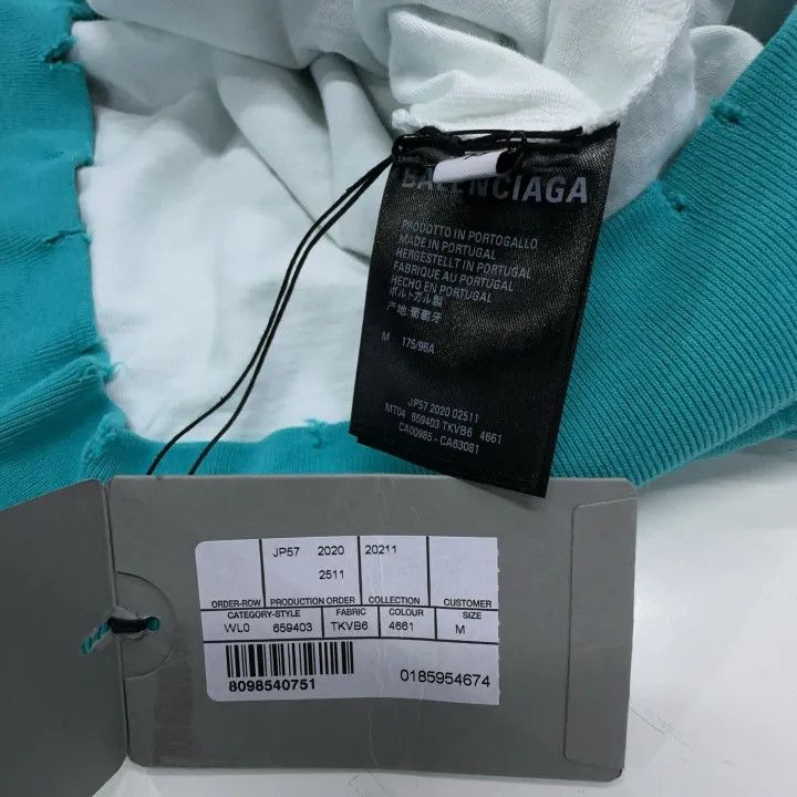 Balenciaga Balenciaga Distressed Logo Hooded Sweatshirt for Men 0079 Size US M / EU 48-50 / 2 - 4 Thumbnail