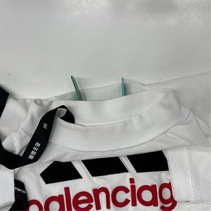 Balenciaga Balenciaga x Adidas Logo Embroidery T-Shirt 0079 Size US M / EU 48-50 / 2 - 7 Thumbnail