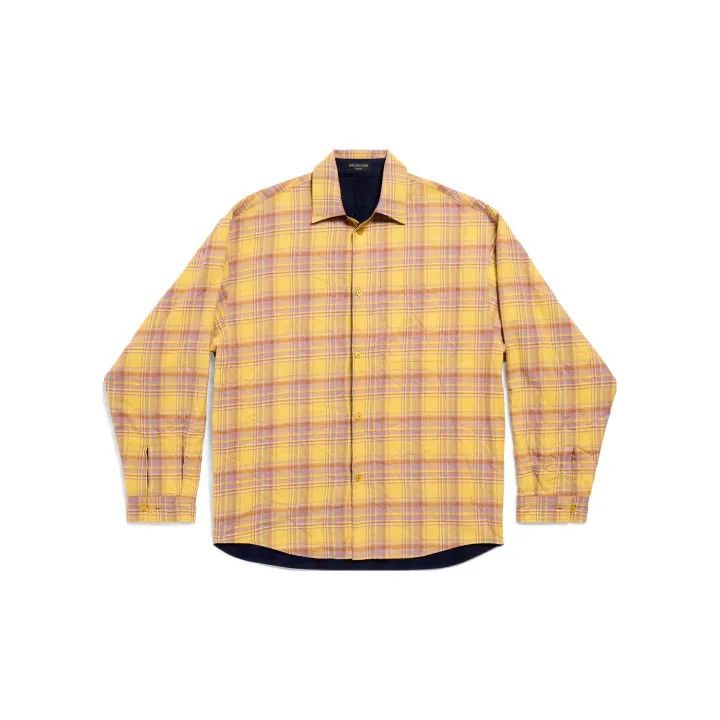 Balenciaga Balenciaga SS24 Color-Block Plaid Long Sleeve Shirt 0079 Size US M / EU 48-50 / 2 - 2 Thumbnail