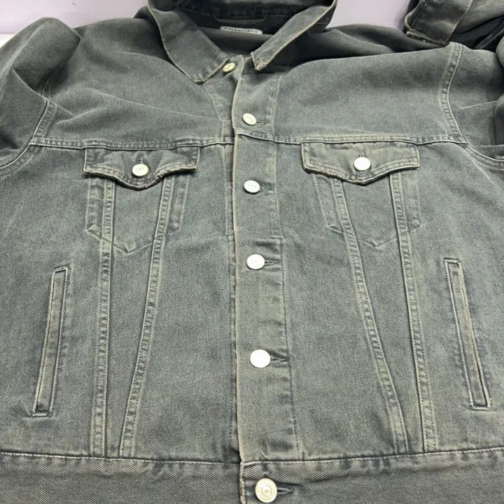 Balenciaga Balenciaga Graffiti Long Sleeve Denim Jacket 0079 Size US S / EU 44-46 / 1 - 16 Thumbnail
