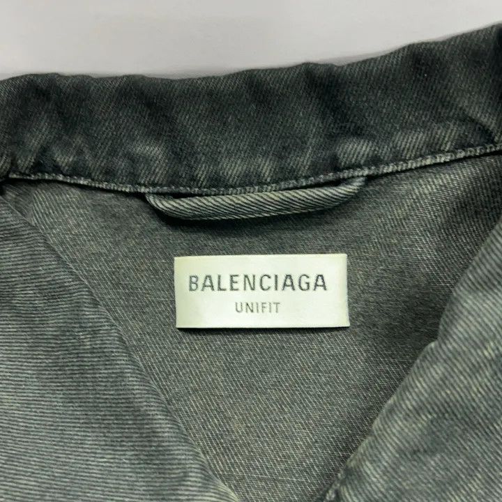 Balenciaga Balenciaga Graffiti Long Sleeve Denim Jacket 0079 Size US S / EU 44-46 / 1 - 3 Thumbnail