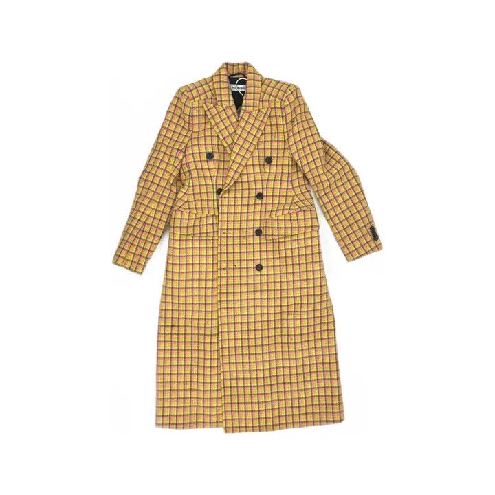 Balenciaga Balenciaga Classic Yellow Check Coat 0079 Size S / US 4 / IT 40 - 2 Thumbnail