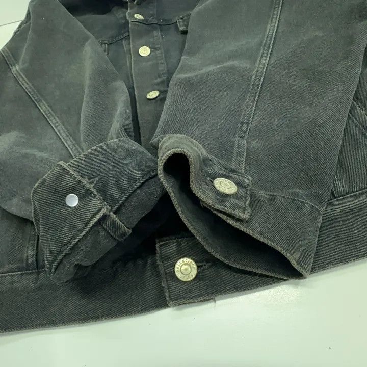 Balenciaga Balenciaga Black Graphic Long Sleeve Denim Jacket 0079 Size US S / EU 44-46 / 1 - 12 Thumbnail