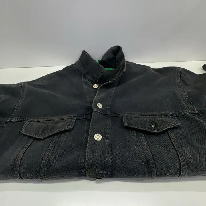 Balenciaga Balenciaga Black Graphic Long Sleeve Denim Jacket 0079 Size US S / EU 44-46 / 1 - 8 Thumbnail