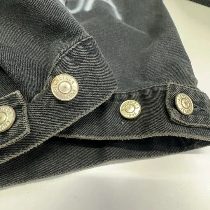 Balenciaga Balenciaga Black Graphic Long Sleeve Denim Jacket 0079 Size US S / EU 44-46 / 1 - 14 Thumbnail